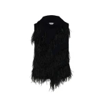SIMKHAI Elinor Feather Top in Black