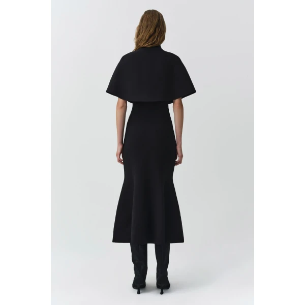 Ellignton Compact Knit Cape in Black - Image 5