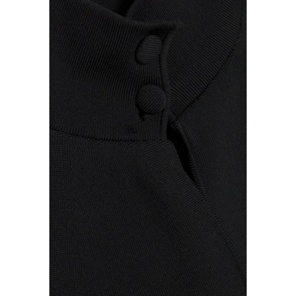 Ellignton Compact Knit Cape in Black - Image 6