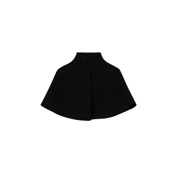 SIMKHAI Ellignton Compact Knit Cape in Black