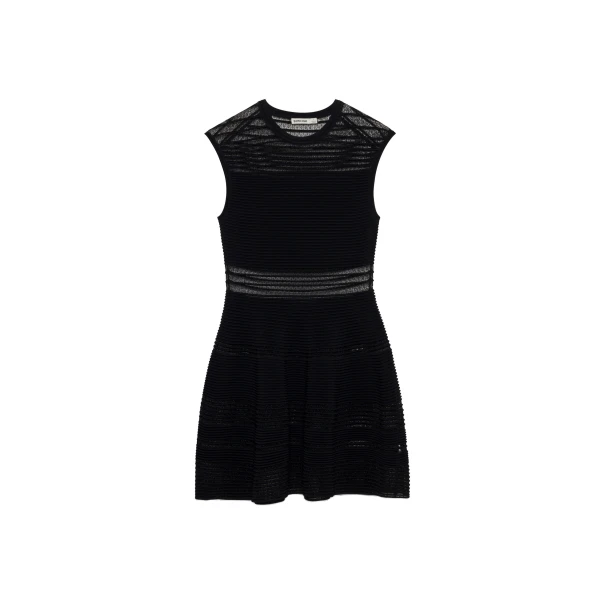 Esri Knit Mini Dress in Black