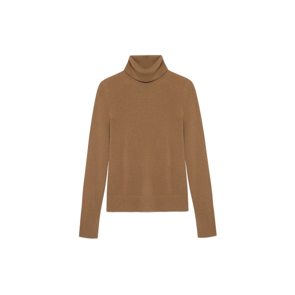 SIMKHAI Fenwick Cashmere Turtleneck in Camel