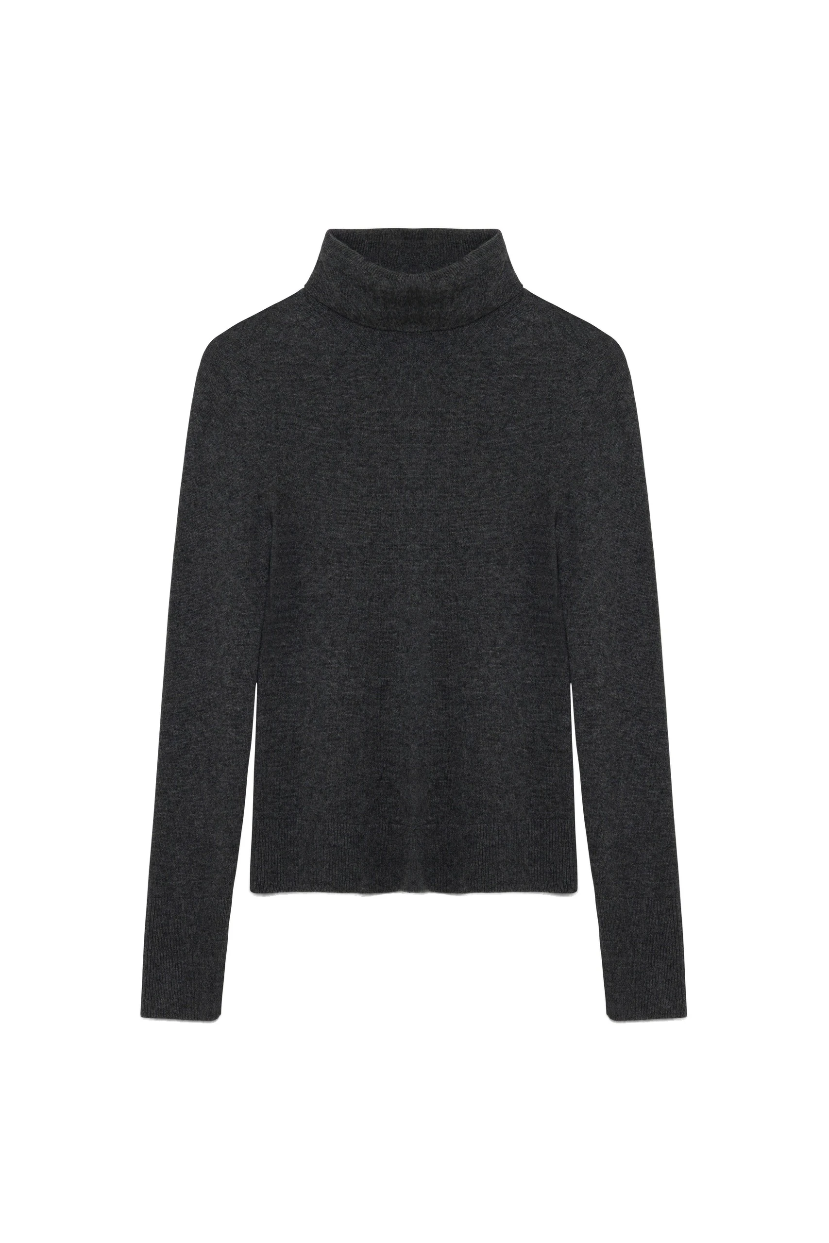 SIMKHAI Fenwick Cashmere Turtleneck in Charcoal Melange SIMKHAI Fenwick Cashmere Turtleneck in Charcoal Melange