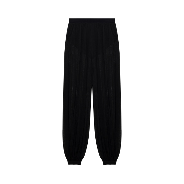 SIMKHAI Flora Sheer Knit Pant in Black