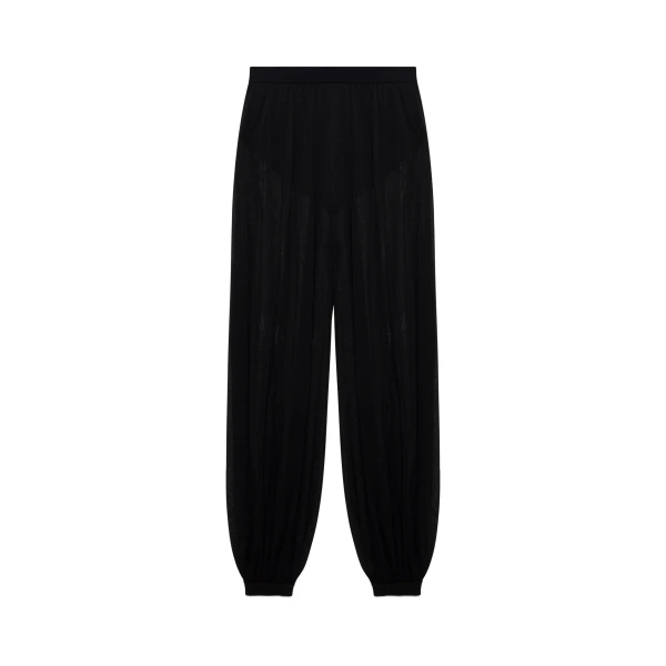 SIMKHAI Flora Sheer Knit Pant in Black
