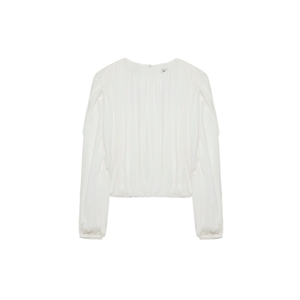 SIMKHAI Frida Silk Georgette Top in Ivory