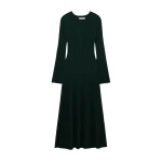 SIMKHAI Genna Compact Knit Midi Dress in Everglade