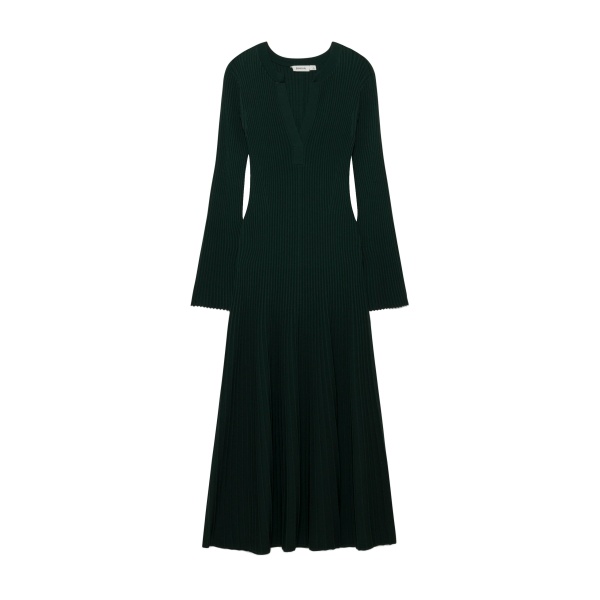 SIMKHAI Genna Compact Knit Midi Dress in Everglade