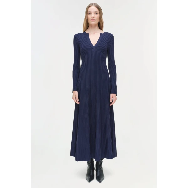 Genna Knit Midi Dress in Midnight - Image 6