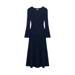 SIMKHAI Genna Knit Midi Dress in Midnight