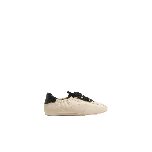 SIMKHAI Georgie Elasticized Canvas Sneaker in Natural