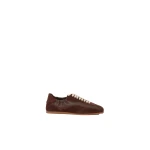 SIMKHAI Georgie Leather Combo Sneaker in Cacao