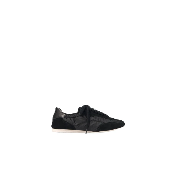 Georgie Nylon Combo Sneaker in Black