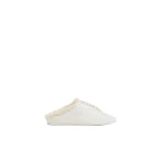SIMKHAI Georgie Shearling Slip-On Sneaker in Alabaster Ecru