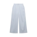 SIMKHAI Grace Wide Leg Pant in Blue Stripe