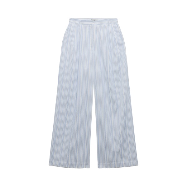 SIMKHAI Grace Wide Leg Pant in Blue Stripe