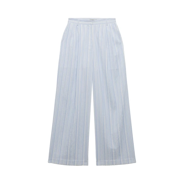 Grace Wide Leg Pant in Blue Stripe