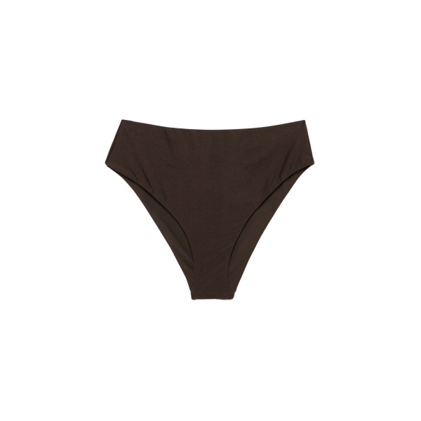 SIMKHAI Gracie Shell Bikini Bottom in Chocolate