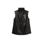 SIMKHAI Halley Leather Top in Black