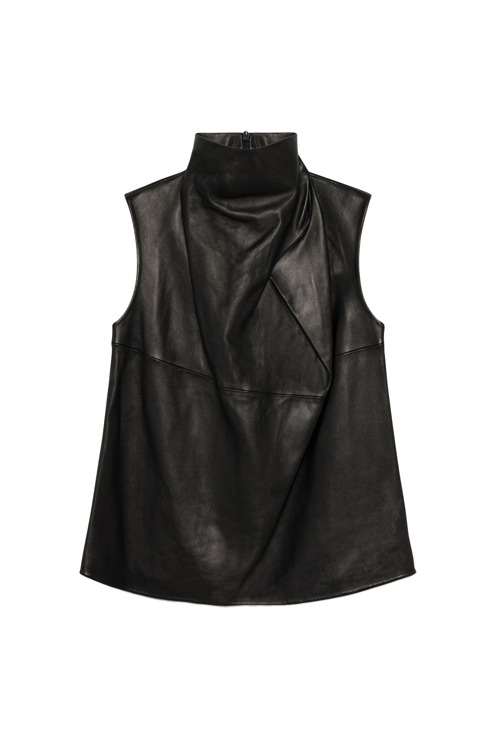 SIMKHAI Halley Leather Top in Black SIMKHAI Halley Leather Top in Black
