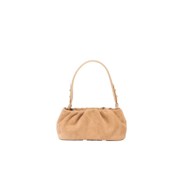 SIMKHAI Harlow Suede Shoulder Bag in Light Camel