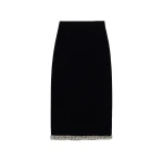 SIMKHAI Idina Embellished Knit Midi Skirt in Black