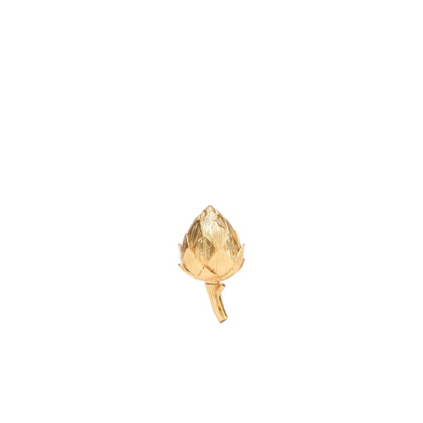 SIMKHAI Isabella Artichoke Clutch in Gold