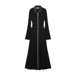 SIMKHAI Ismelle Collared Knit Midi Dress in Black