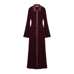 SIMKHAI Ismelle Collared Knit Midi Dress in Fig