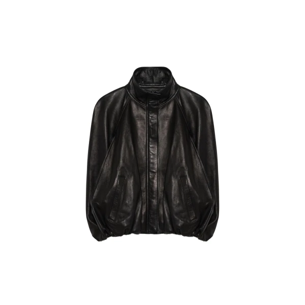 Jada Leather Cape Jacket in Black