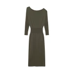 SIMKHAI Janese Off Shoulder Knit Midi Dress in Sea Turtle