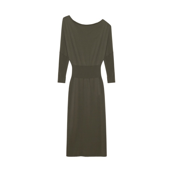 SIMKHAI Janese Off Shoulder Knit Midi Dress in Sea Turtle
