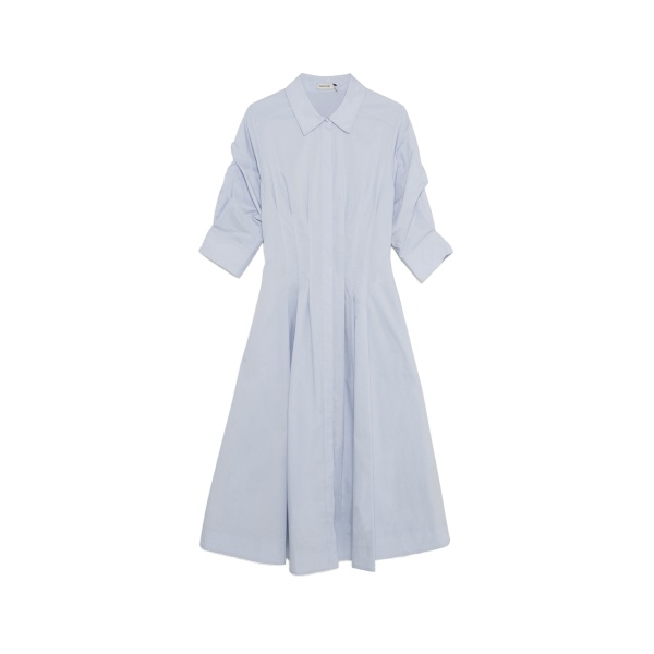 SIMKHAI Jazz Cotton Pintuck Midi Dress in Periwinkle Sky