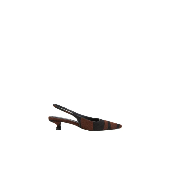 SIMKHAI Jenny Calf Hair Slingback Pump in Cacao Multi