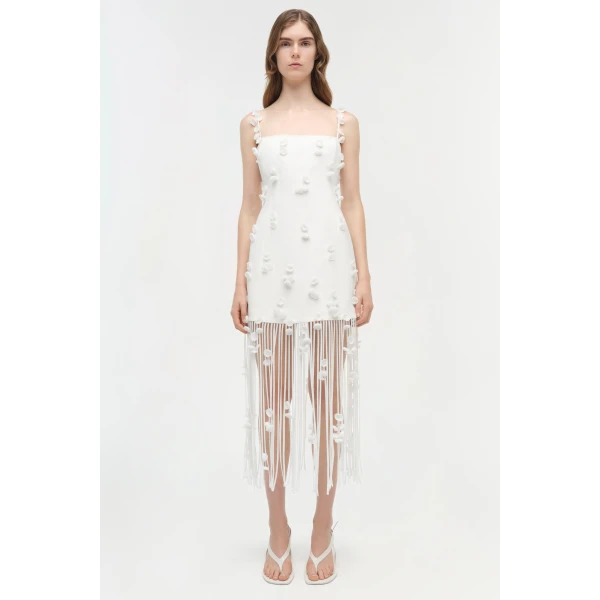 Juliana Midi Dress in White - Image 6