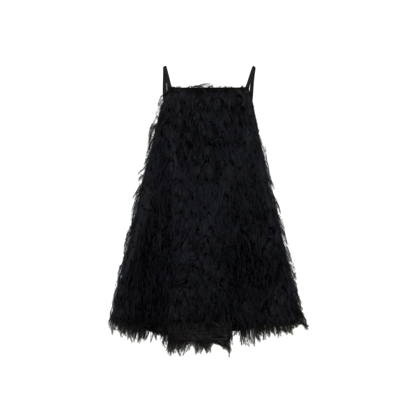 SIMKHAI Kalla Fringe Jacquard Mini Dress in Black