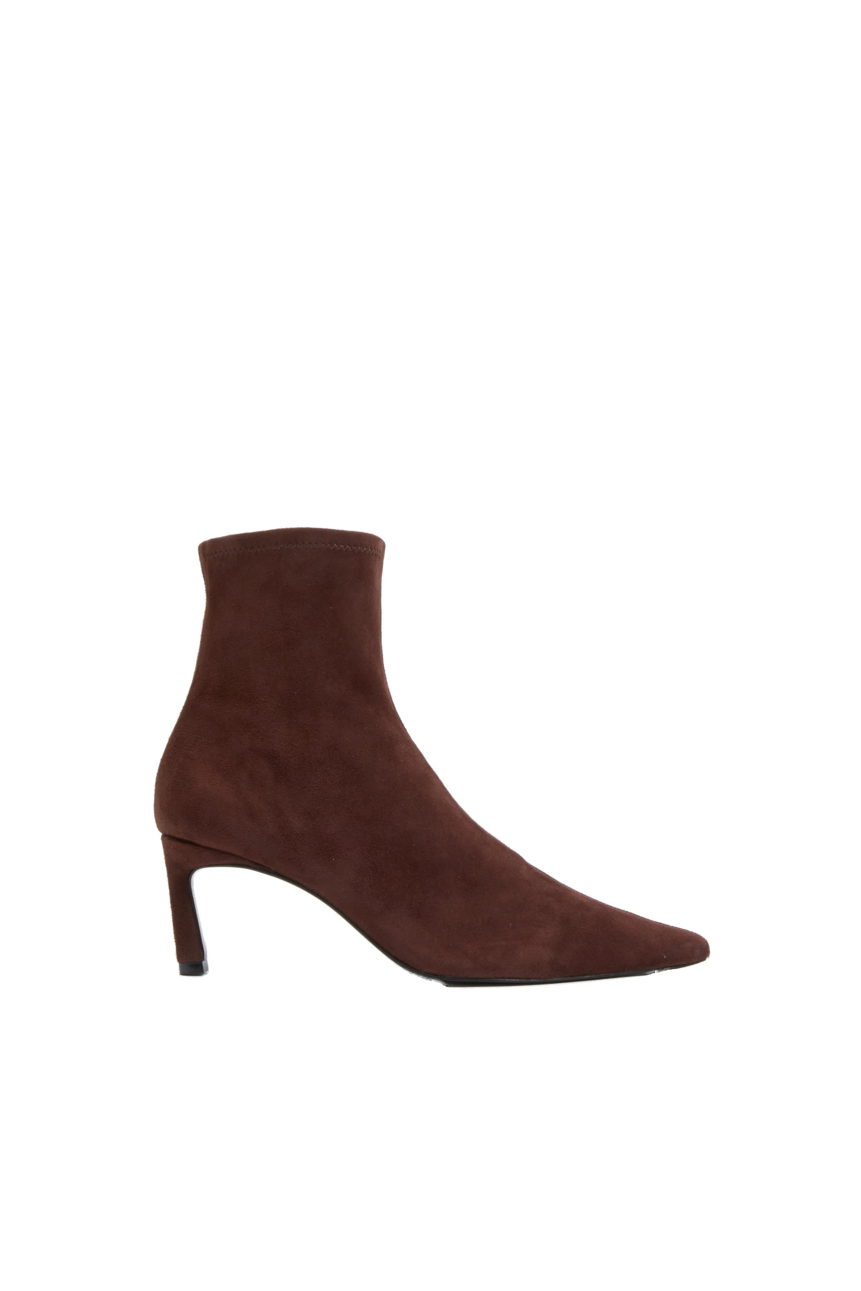 SIMKHAI Katya Stretch Suede Ankle Boot in Cacao SIMKHAI Katya Stretch Suede Ankle Boot in Cacao