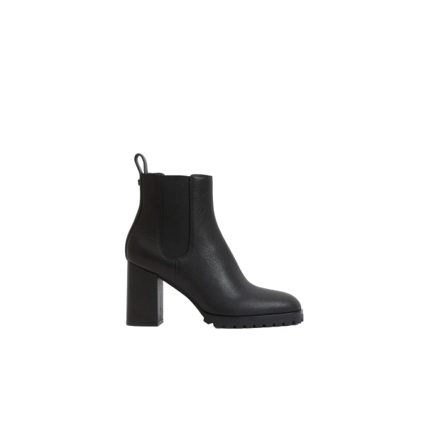 SIMKHAI Kayla Leather Heeled Chelsea Boot in Black