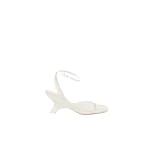 SIMKHAI Kelsey Leather Strappy Wedge in Ivory