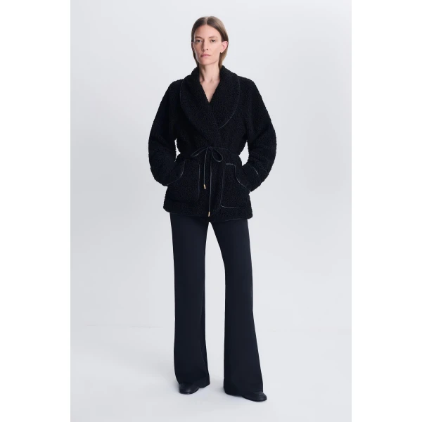 SIMKHAI Kimia Tie Waist Jacket in Black