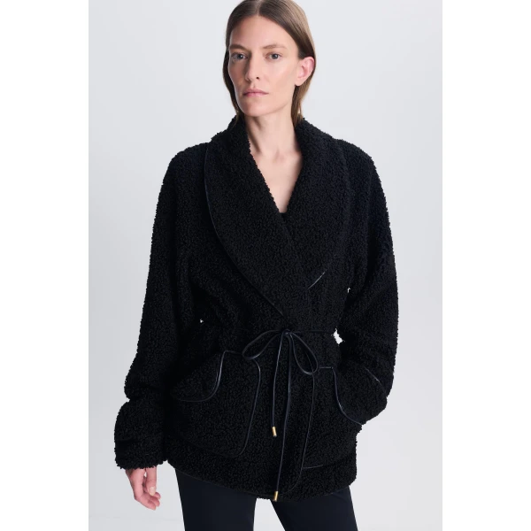 SIMKHAI Kimia Tie Waist Jacket in Black