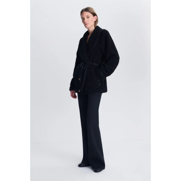 SIMKHAI Kimia Tie Waist Jacket in Black