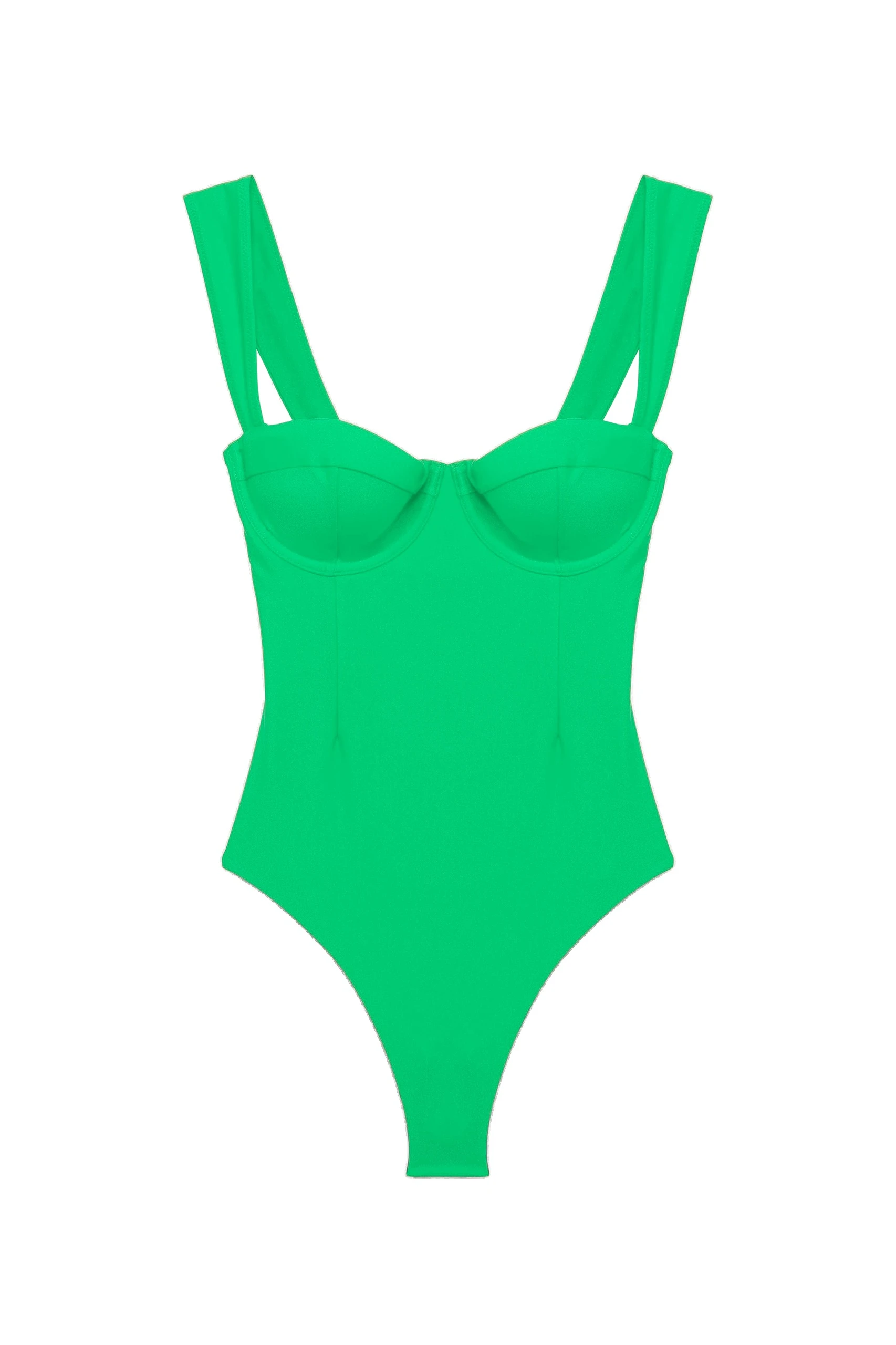 SIMKHAI Kyle Bustier One Piece in Parakeet SIMKHAI Kyle Bustier One Piece in Parakeet