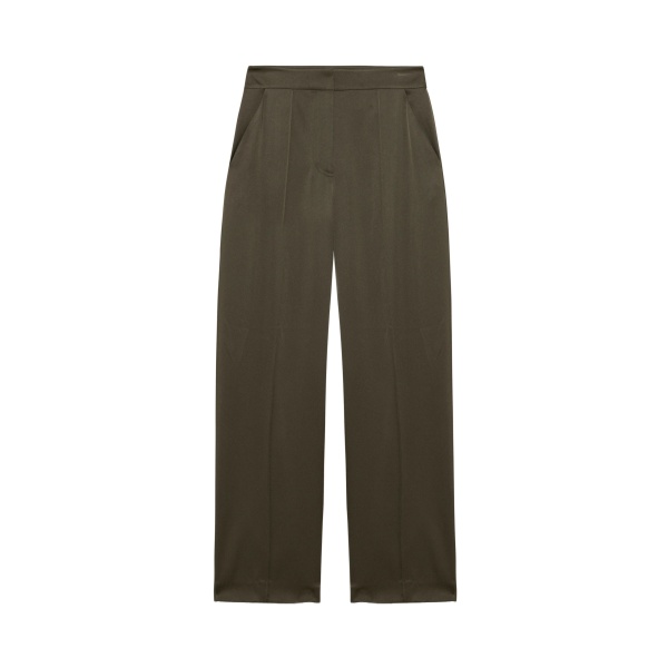 SIMKHAI Kyra Satin Pant in Dark Olive