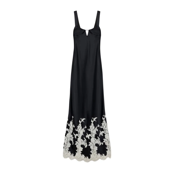 Lea Lace Gown in Black Multi