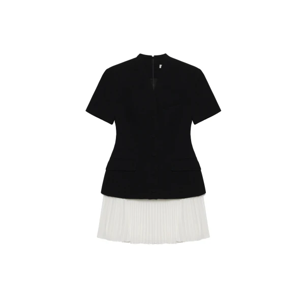 Leah Blazer Mini Dress in Black Multi