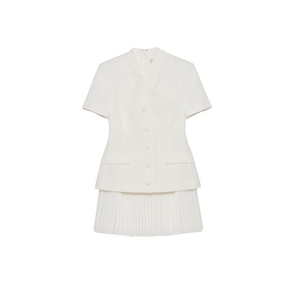 SIMKHAI Leah Blazer Mini Dress in Ivory