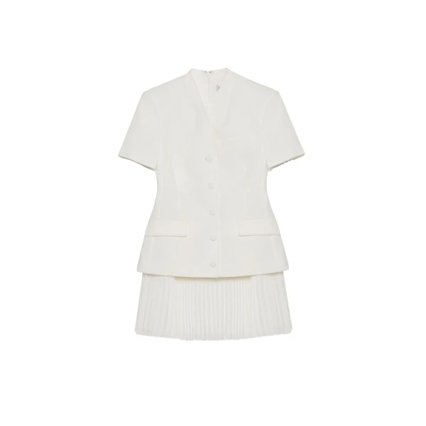 Leah Blazer Mini Dress in Ivory