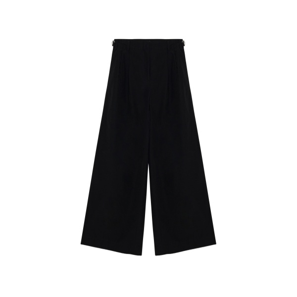 SIMKHAI Leroy Pleated Wide Leg Pant in Black