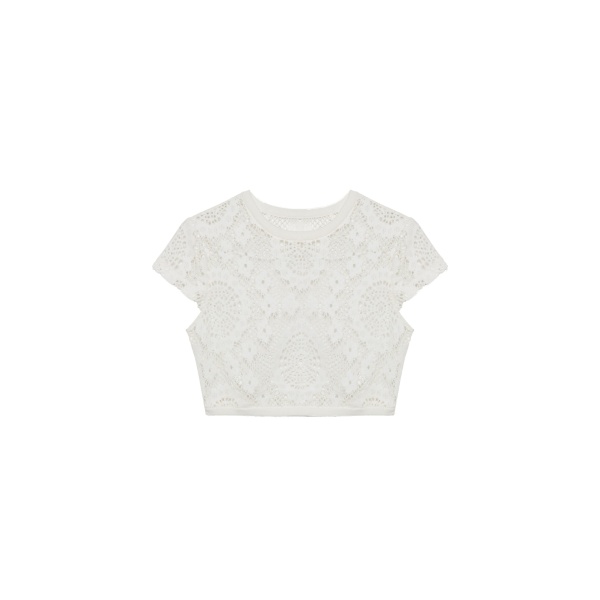 SIMKHAI Lidie Lace Top in White